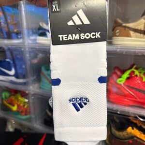 adidas Men's Athletic Socks in White and Blue